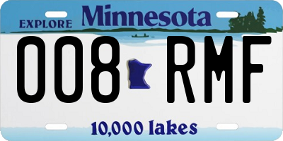 MN license plate 008RMF