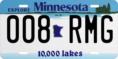 MN license plate 008RMG