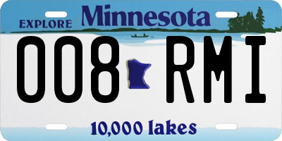 MN license plate 008RMI