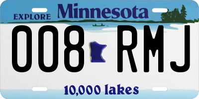 MN license plate 008RMJ