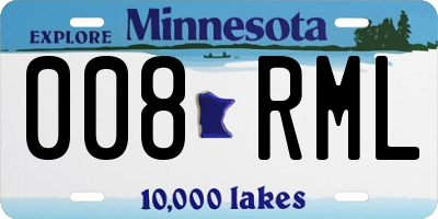 MN license plate 008RML