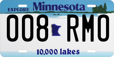 MN license plate 008RMO