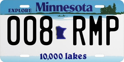 MN license plate 008RMP