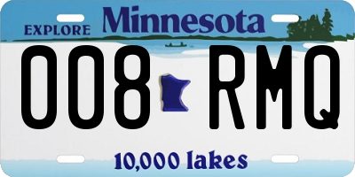 MN license plate 008RMQ