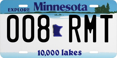MN license plate 008RMT