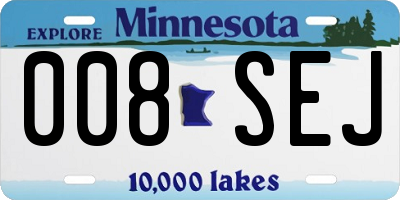 MN license plate 008SEJ
