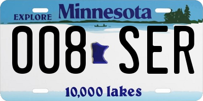 MN license plate 008SER