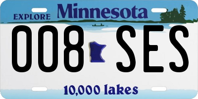 MN license plate 008SES
