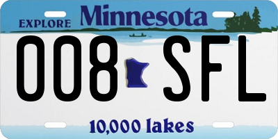 MN license plate 008SFL