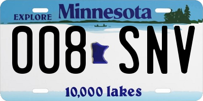 MN license plate 008SNV