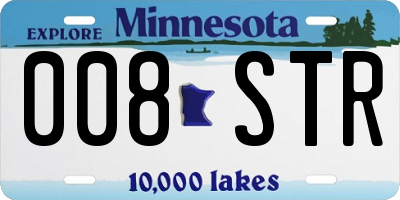 MN license plate 008STR