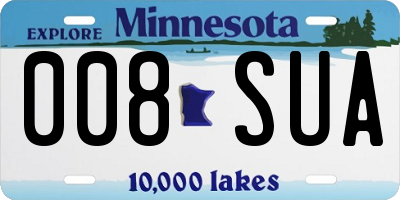 MN license plate 008SUA