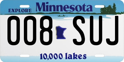 MN license plate 008SUJ