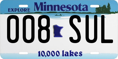 MN license plate 008SUL