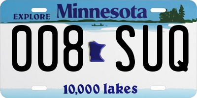 MN license plate 008SUQ