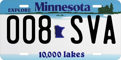 MN license plate 008SVA