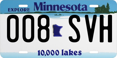 MN license plate 008SVH