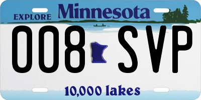 MN license plate 008SVP