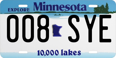 MN license plate 008SYE