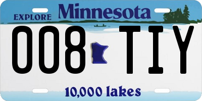 MN license plate 008TIY