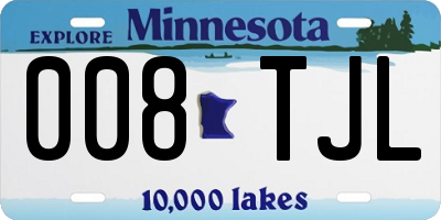 MN license plate 008TJL