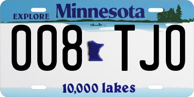 MN license plate 008TJO