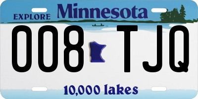 MN license plate 008TJQ