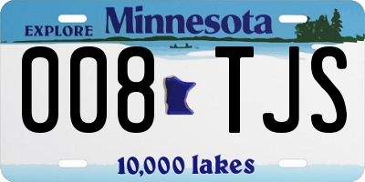 MN license plate 008TJS