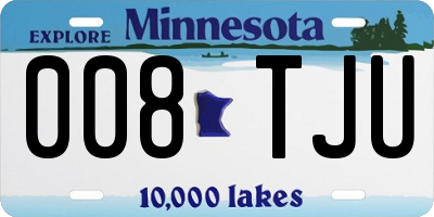 MN license plate 008TJU