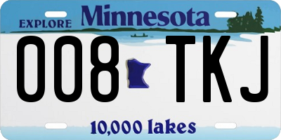 MN license plate 008TKJ