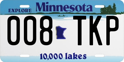 MN license plate 008TKP