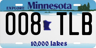 MN license plate 008TLB