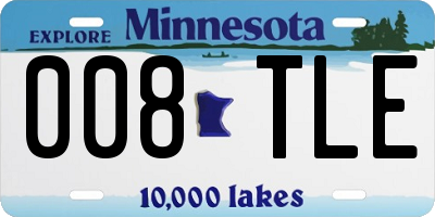 MN license plate 008TLE