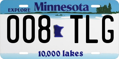 MN license plate 008TLG
