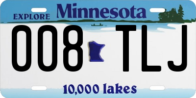 MN license plate 008TLJ