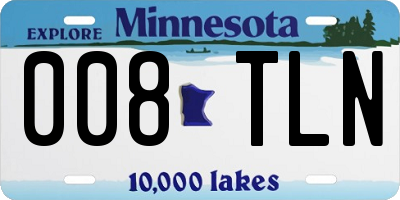 MN license plate 008TLN