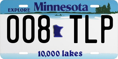 MN license plate 008TLP