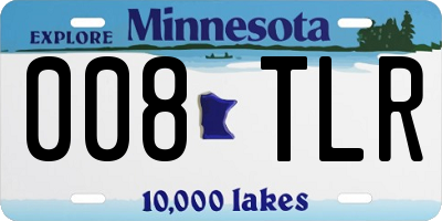 MN license plate 008TLR