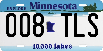MN license plate 008TLS