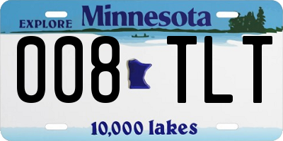 MN license plate 008TLT