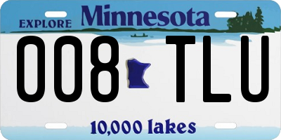 MN license plate 008TLU