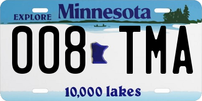 MN license plate 008TMA