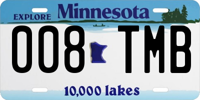 MN license plate 008TMB