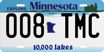 MN license plate 008TMC