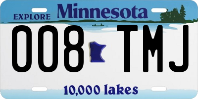 MN license plate 008TMJ