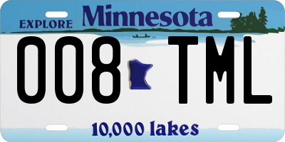 MN license plate 008TML