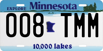 MN license plate 008TMM