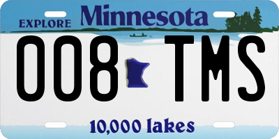 MN license plate 008TMS