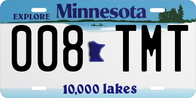 MN license plate 008TMT