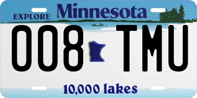 MN license plate 008TMU